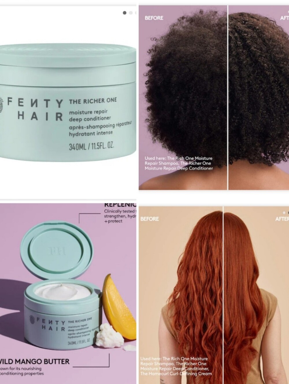 Fenty The Richer One Moisture Repair Deep Conditioner Sealed 340 Ml, Thick Hair